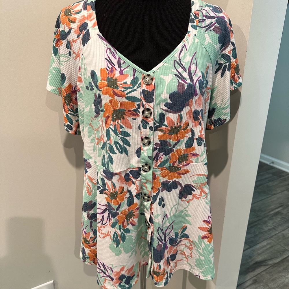 Torrid Button Front Peplum